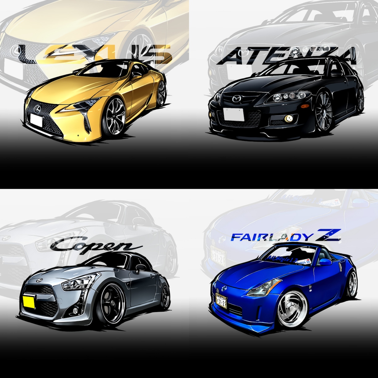 超デフォルメ車・バイクのイラストを描きます あなたの愛車をかわいくデフォルメイラスト化‼️ イメージ3