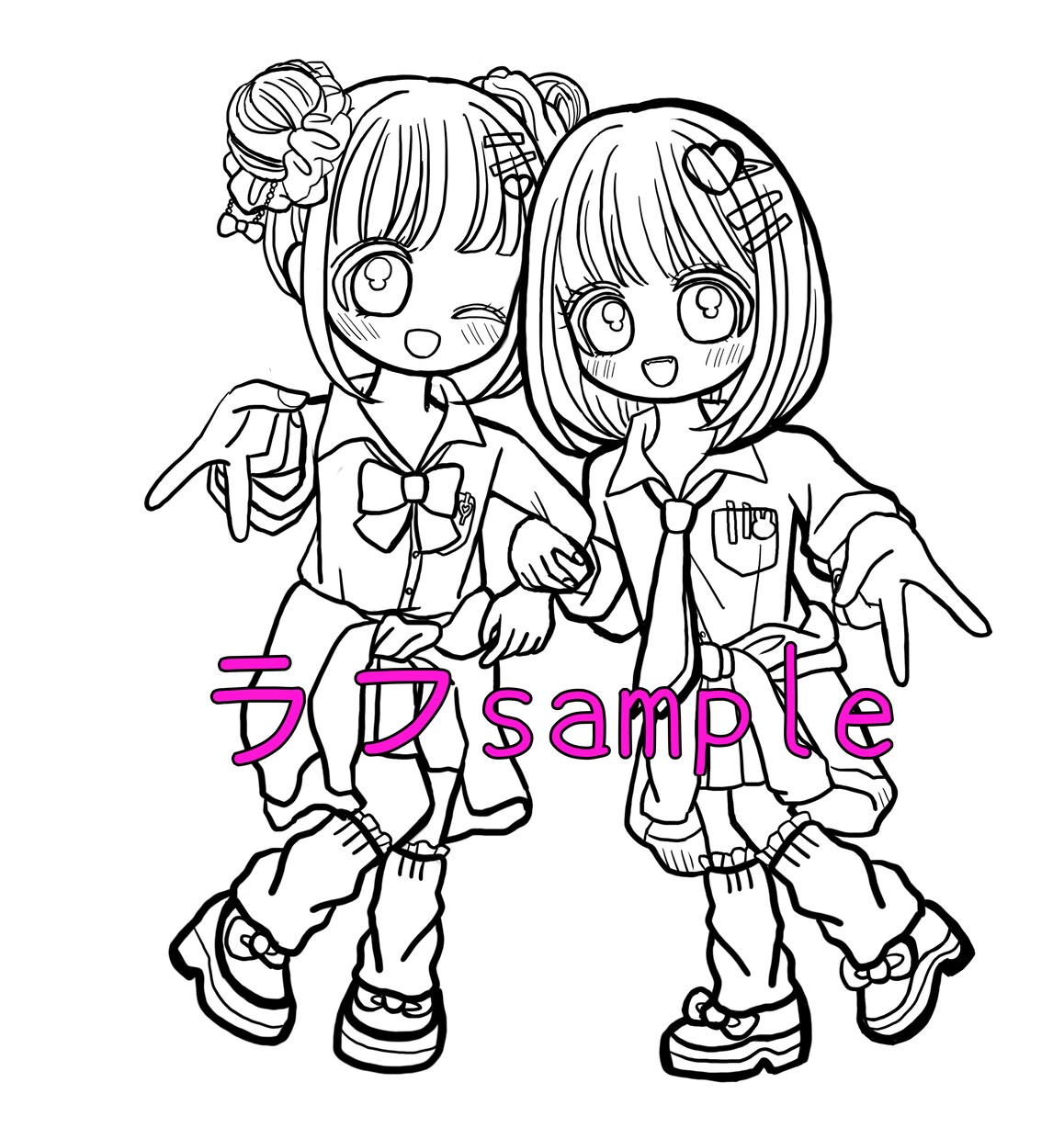 カラフルで可愛い♡ミニキャラを描きます キラキラ可愛い✨商用利用可◎配信.グッズ.アイコンなどに！ イメージ8