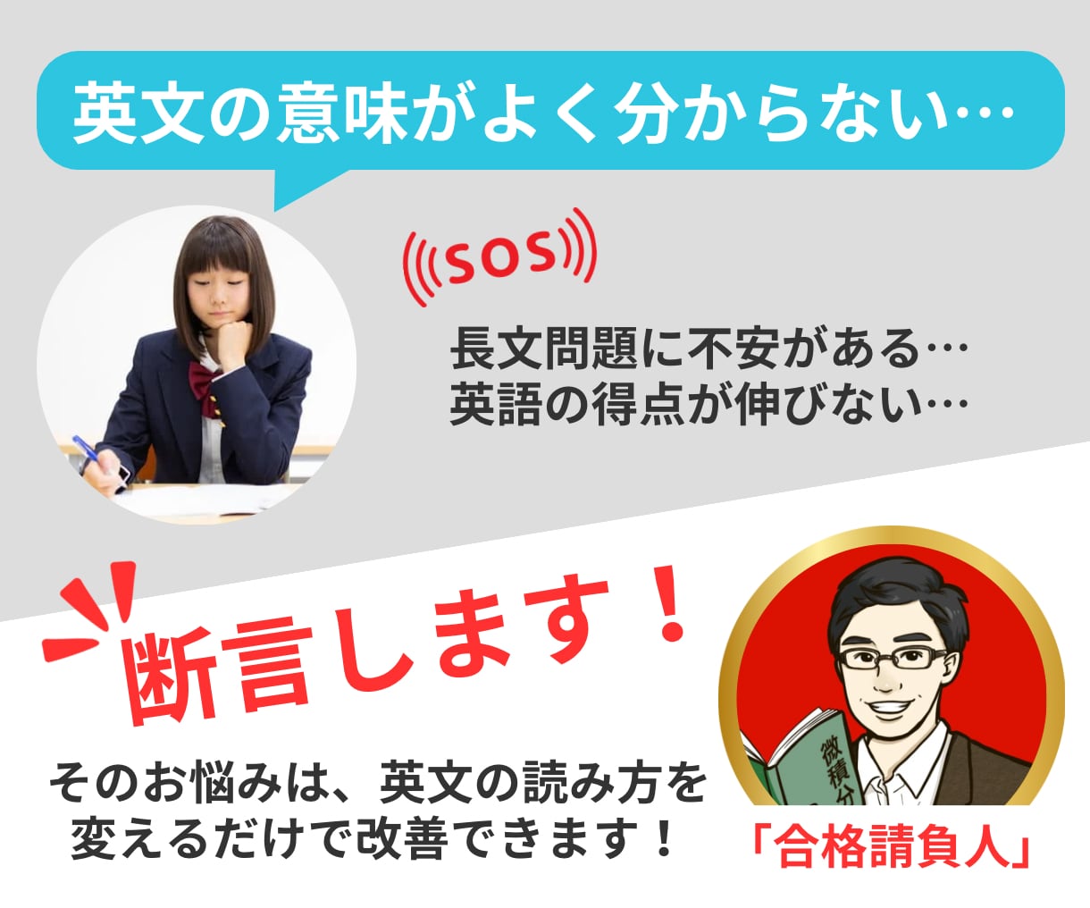合格請負人が英文読解力を伸ばします 英文読解や長文問題に不安がある中高生へ イメージ2