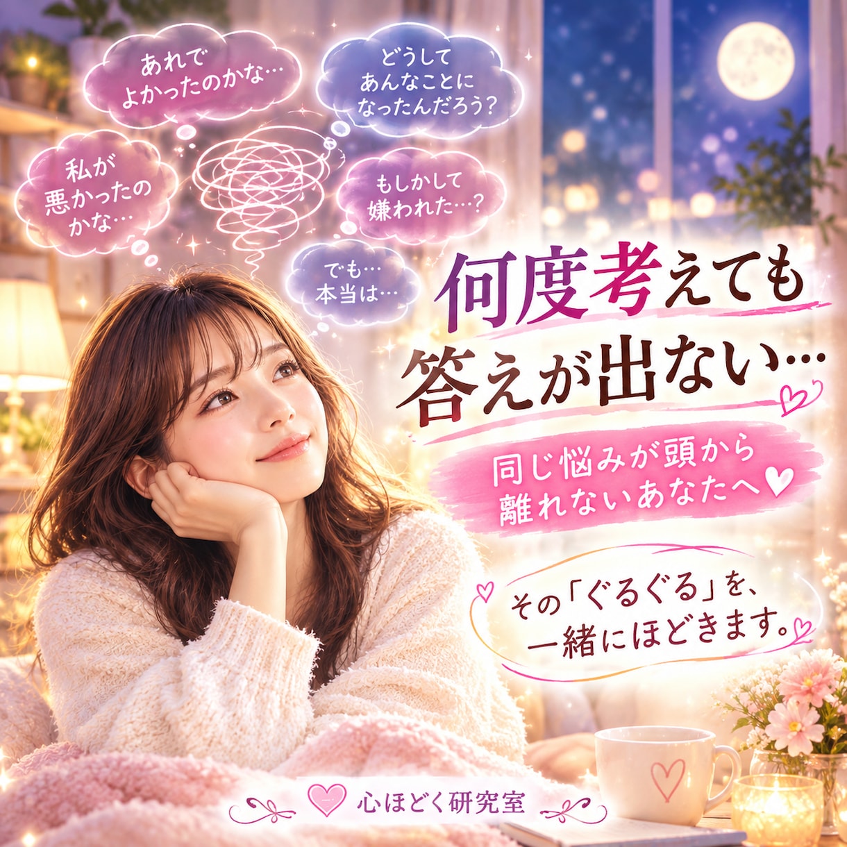 何度考えても答えが出ないお悩み聞きます 同じ悩みが頭から離れないあなたへ❤︎ イメージ1