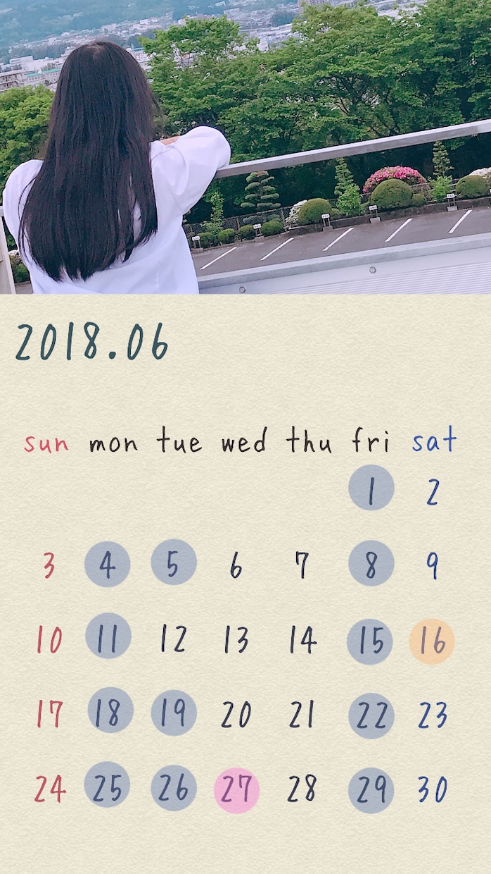壁紙用のカレンダー作成します 予定をすぐチェックしたい人向け イメージ2