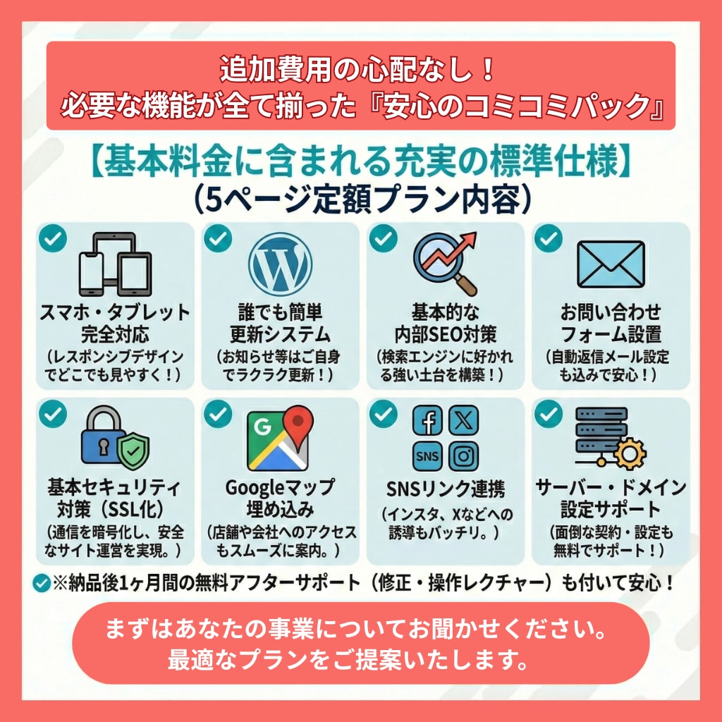 Webが苦手な方へ｡SEO×集客のHP制作します 専門用語ゼロ･丸投げ◎ 中小企業・個人向け/納品後サポート付 イメージ3