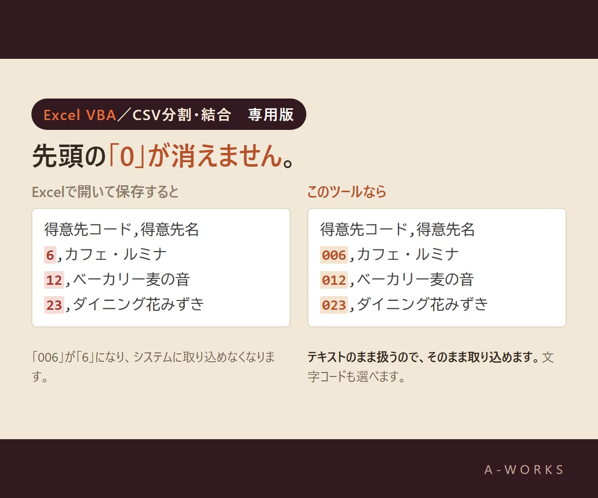 大量のCSVを条件別に自動分割し仕分けします 御社のCSVの形に合わせて、分割も結合もボタン1つで イメージ3