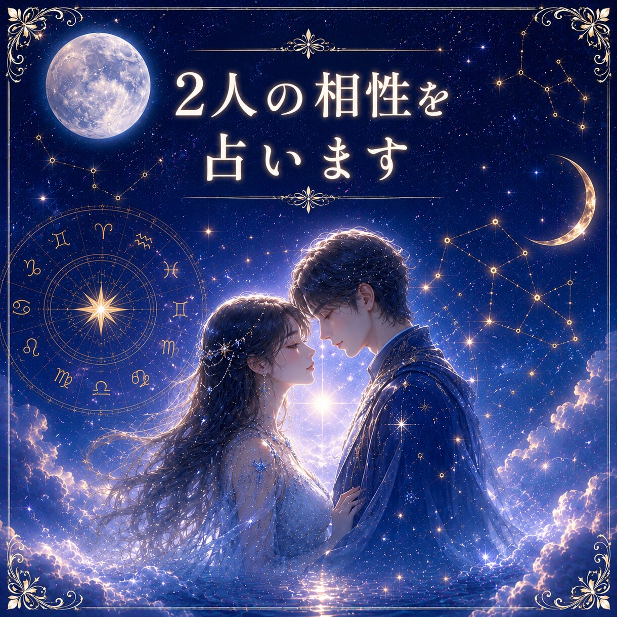2人の相性を鑑定します お互いの性質を知ってより素敵な関係性を築きましょう。 イメージ1
