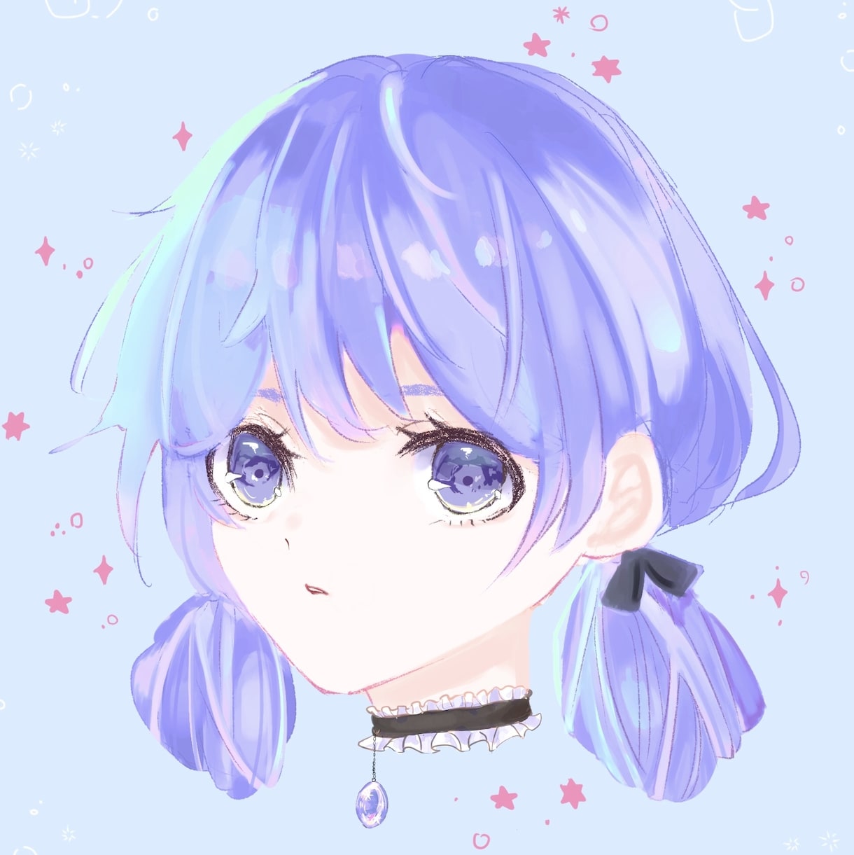 SNS用アイコン制作します ちょっと癖のある塗り方と女の子 イメージ1