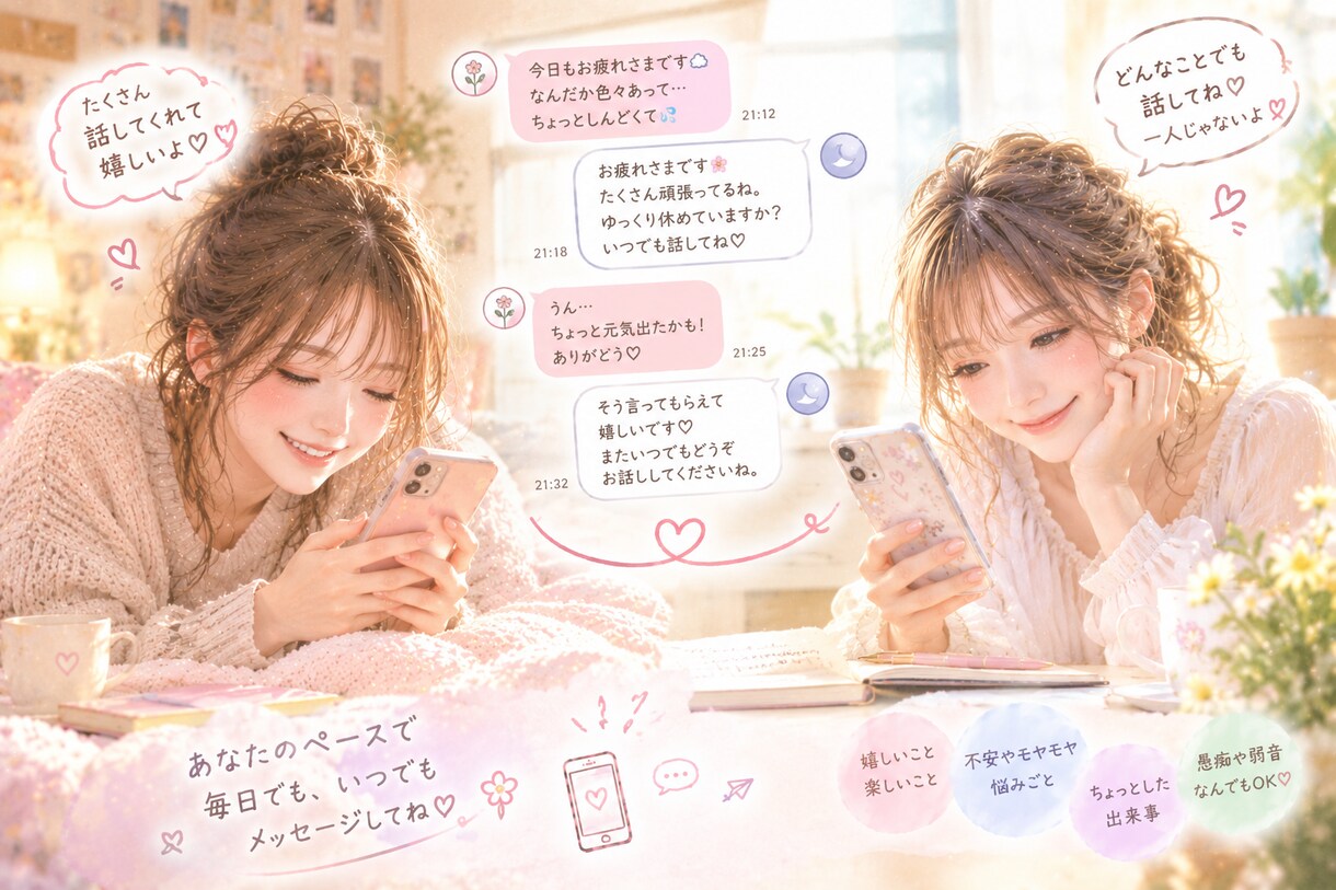 即レス隙間時間にLINE感覚で愚痴や相談聴きます エネルギーリーディング可能です イメージ2