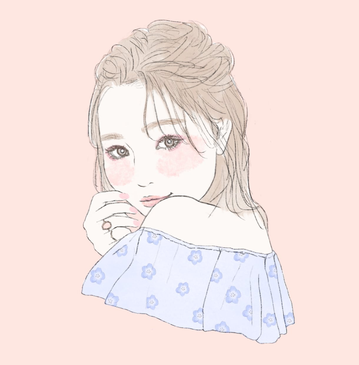 ふんわり可愛いアイコン・似顔絵をお描きします 商用利用OK。お写真がなくてもイメージから制作できます イメージ1