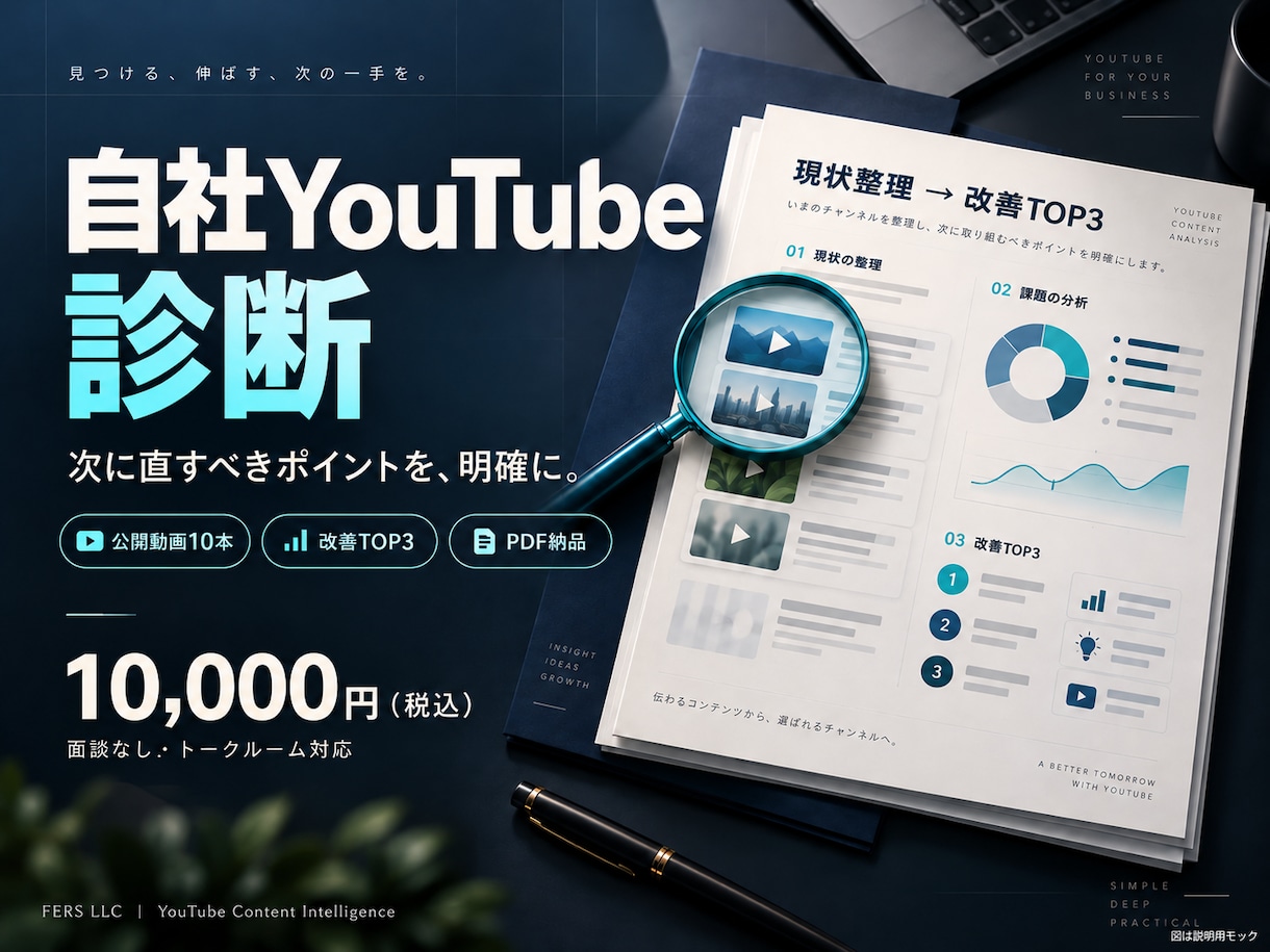 自社YouTubeを診断し改善案を提案します 数字を根拠に次の一手を提案します イメージ1