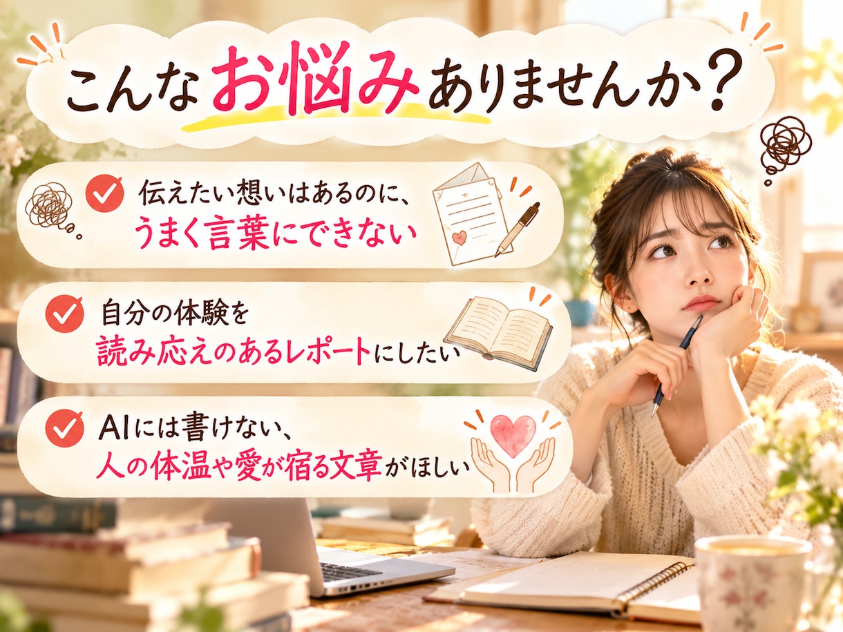 プロ小説家が心温まる手紙・体験談・記事を代筆します 大切な人や読者へ感動を届けるために、真心を込めて執筆します イメージ2