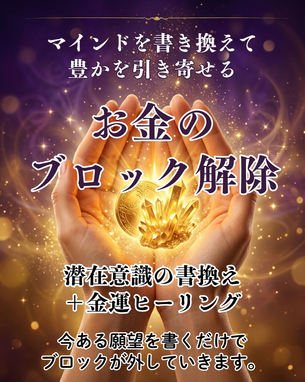 お金のブロック解除＆金運上昇ヒーリングします 潜在意識に隠れた心の鎖を外して軽やかにします イメージ1