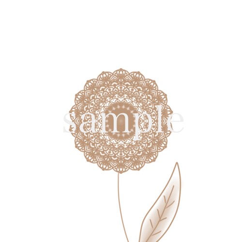 曼荼羅×お花イラストのSNSアイコン作成致します シンプルかつ個性的で人と被らないアイコンをお求めの方に イメージ3