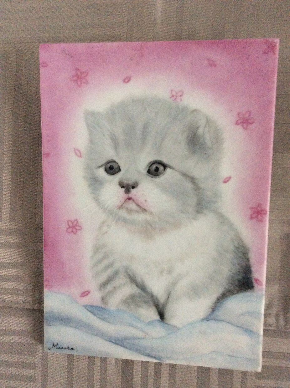 かわいいペットをお好みの白磁に描きますます ペットのスコチッシュ陶板画絵皿、カップなどなんにでも描きます イメージ1