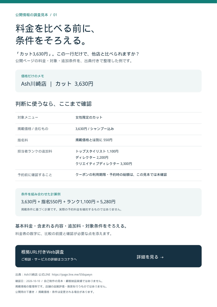 料金・条件比較を根拠URL付きで作ります 公式情報を優先し、比較表＋要点まで整理します イメージ1
