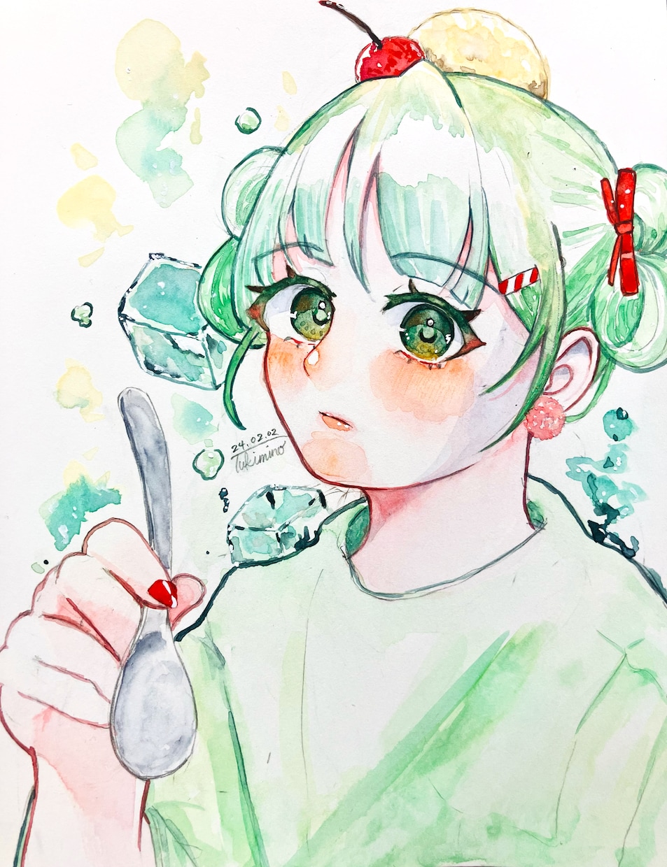 アナログで女の子(かわいい男の子)を描きます 水彩からコピック、アクリル、ペン画まで！ イメージ2