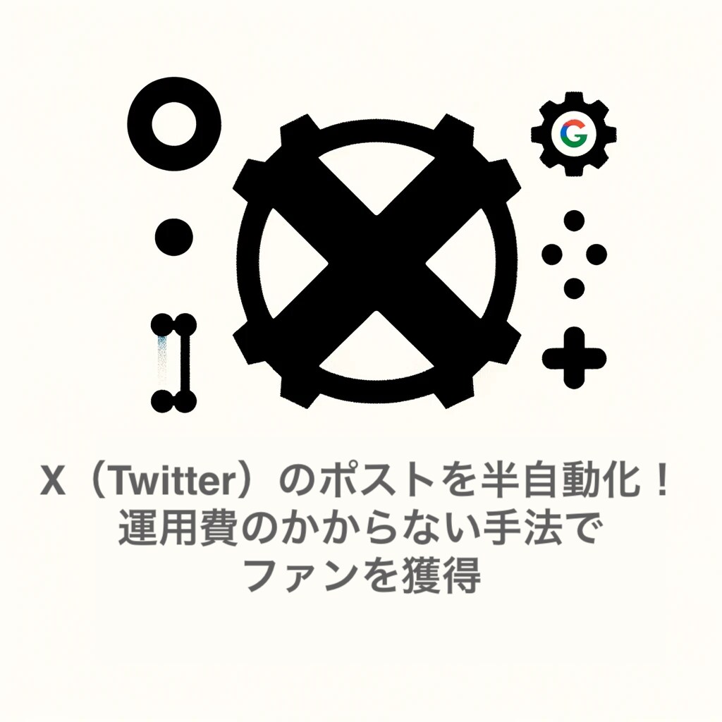 X(Twitter)を運用費無しで半自動化します ◾️XアカウントとGoogleアカウントがあれば実現可能 イメージ1