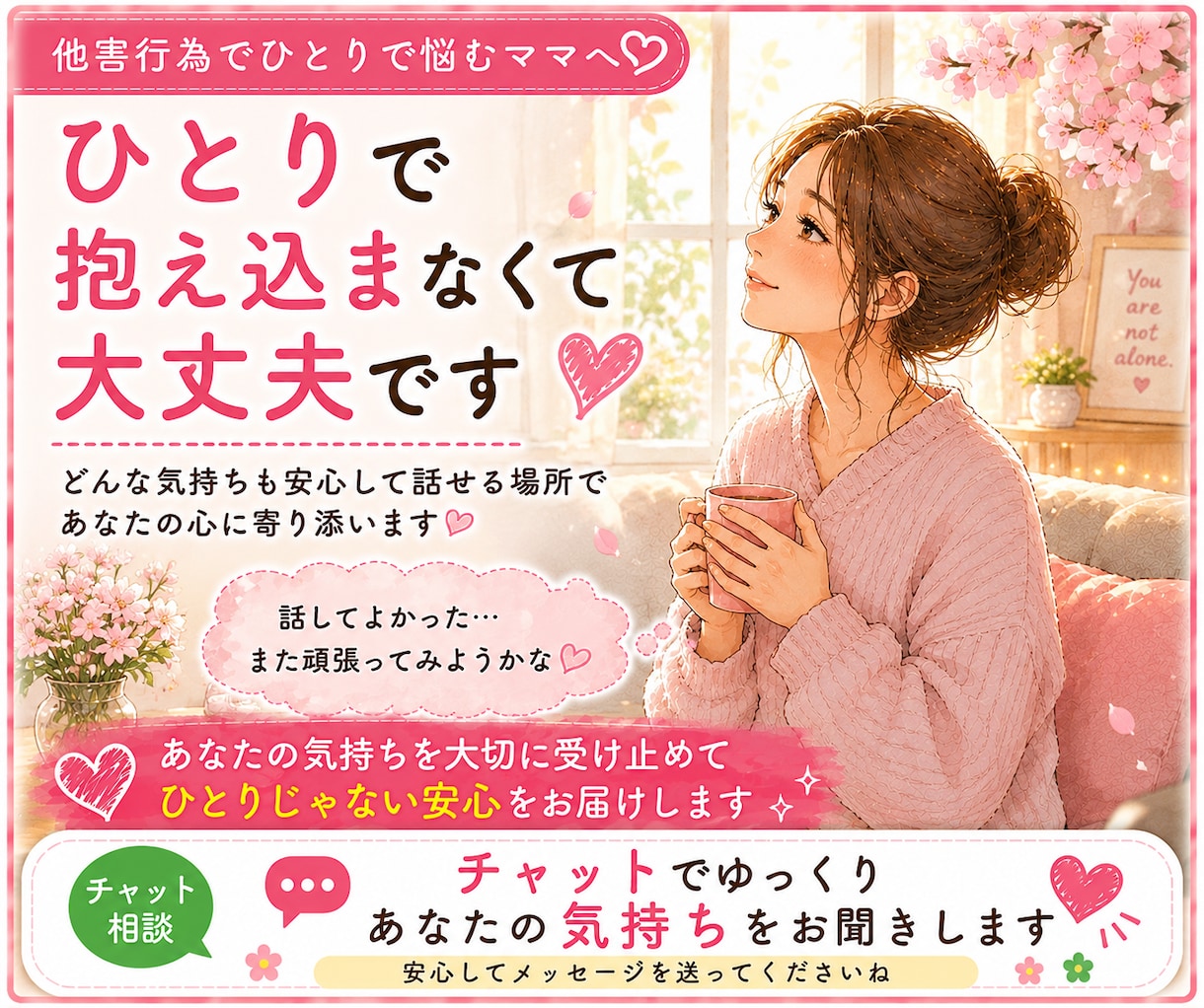 3日間お子さんの他害行為に疲れたママのお話聞きます あなたのペースで気持ちを綴れるチャット相談です イメージ10