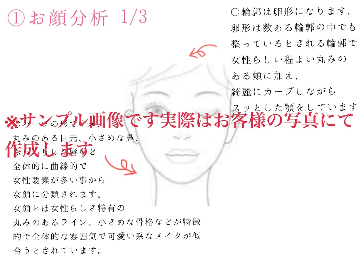 完全版メイクカルテ！これさえあれば綺麗になれます 新メニュー☆全てが詰まった大満足な完全版オーダーメイドです♪ イメージ2