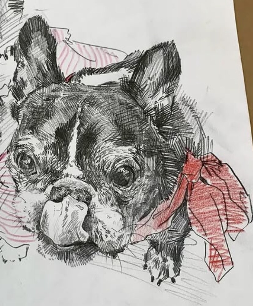 格安！モノクロで愛犬、愛猫などのイラストを描きます シャープで愛らしいオシャレな印象に仕上げます☆ イメージ2