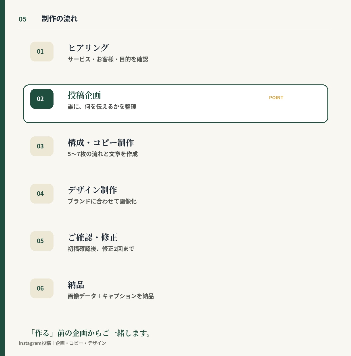 顧客心理からInstagram投稿を制作します 「自分のことだ」と思われる投稿へ イメージ5