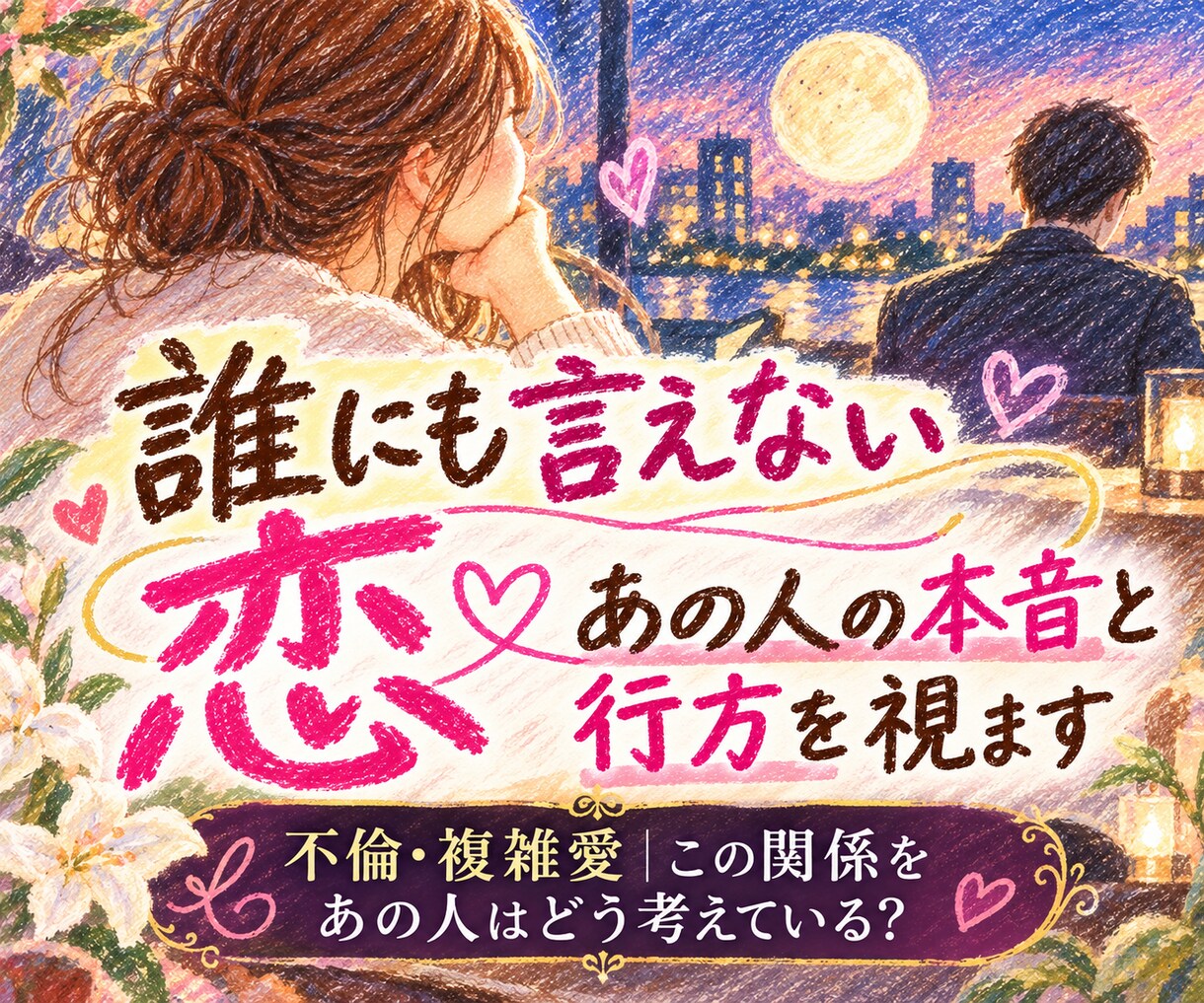 誰にも言えない恋｜あの人の本音と行方を視ます 不倫・複雑愛｜この関係をあの人はどう考えている？ イメージ1