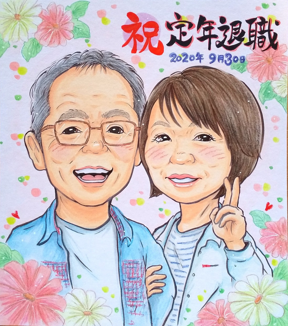 プロ似顔絵師が心温まる 手描き似顔絵を制作致します ☆大切な記念日、ご自宅用等にぜひ どうぞ！《送料込》 イメージ7