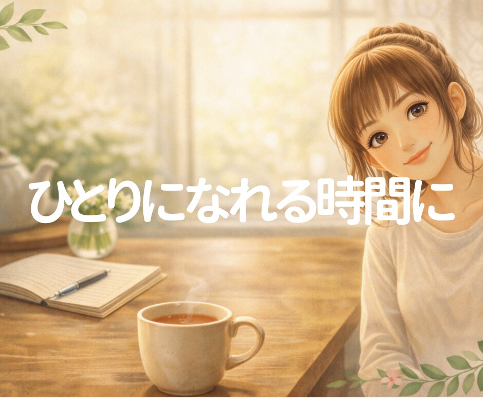 ひとりになれた今、少しだけ話せます ティータイムやひとりになれる時間に、5分からどうぞ。 イメージ1