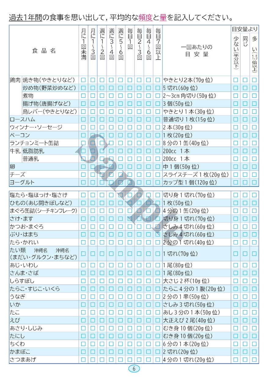 習慣的な栄養摂取量を計算します 自分の今のお食事を客観視してみませんか？ イメージ2