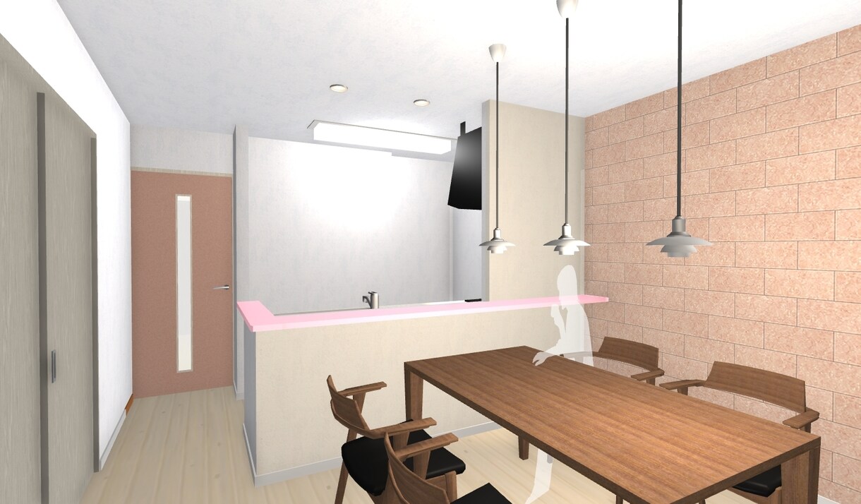 お部屋(1部屋分)のイメージを３Dパースにします 部屋全体が分かるように4方向（4隅）作成します。 イメージ3