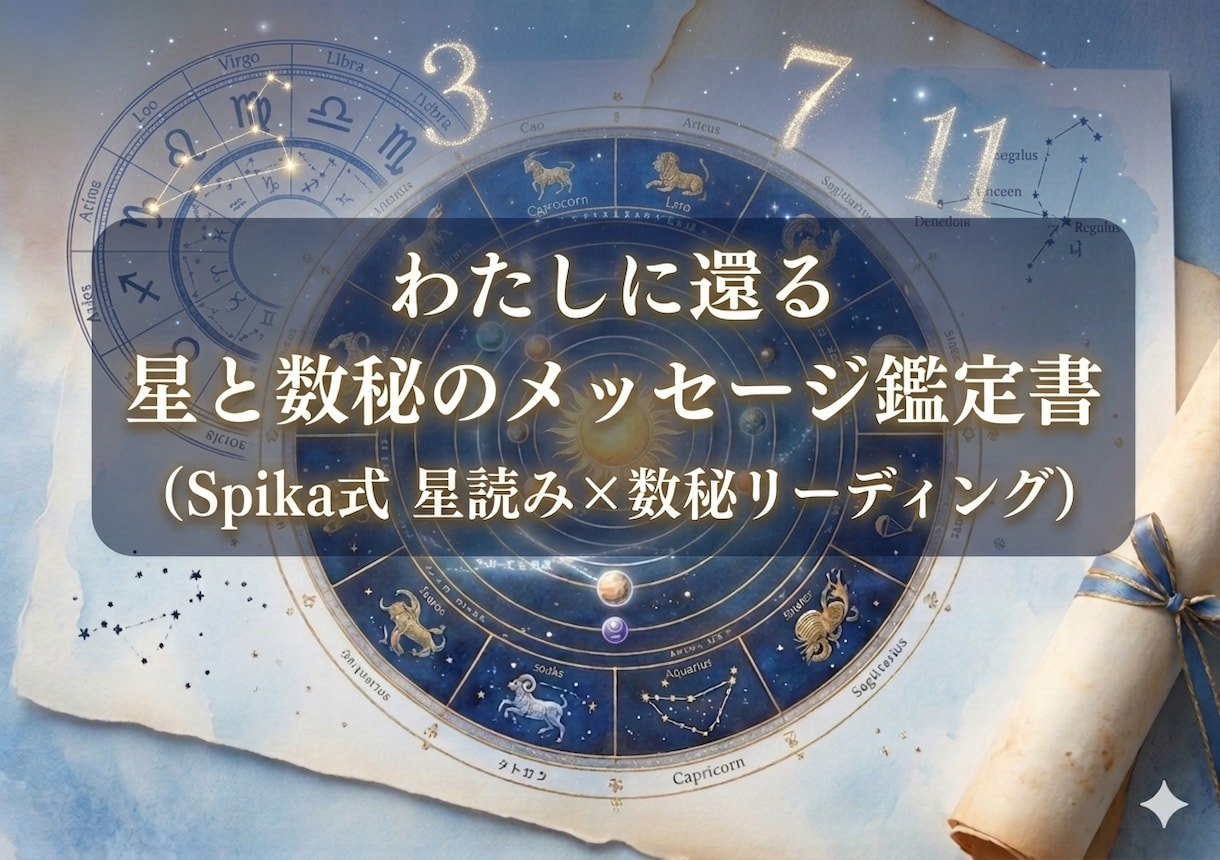 わたしに還る星と数秘のメッセージ鑑定書を届けます ジオ・ヘリオ・数秘で綴る、本来の自分に還るための一通の手紙 イメージ1