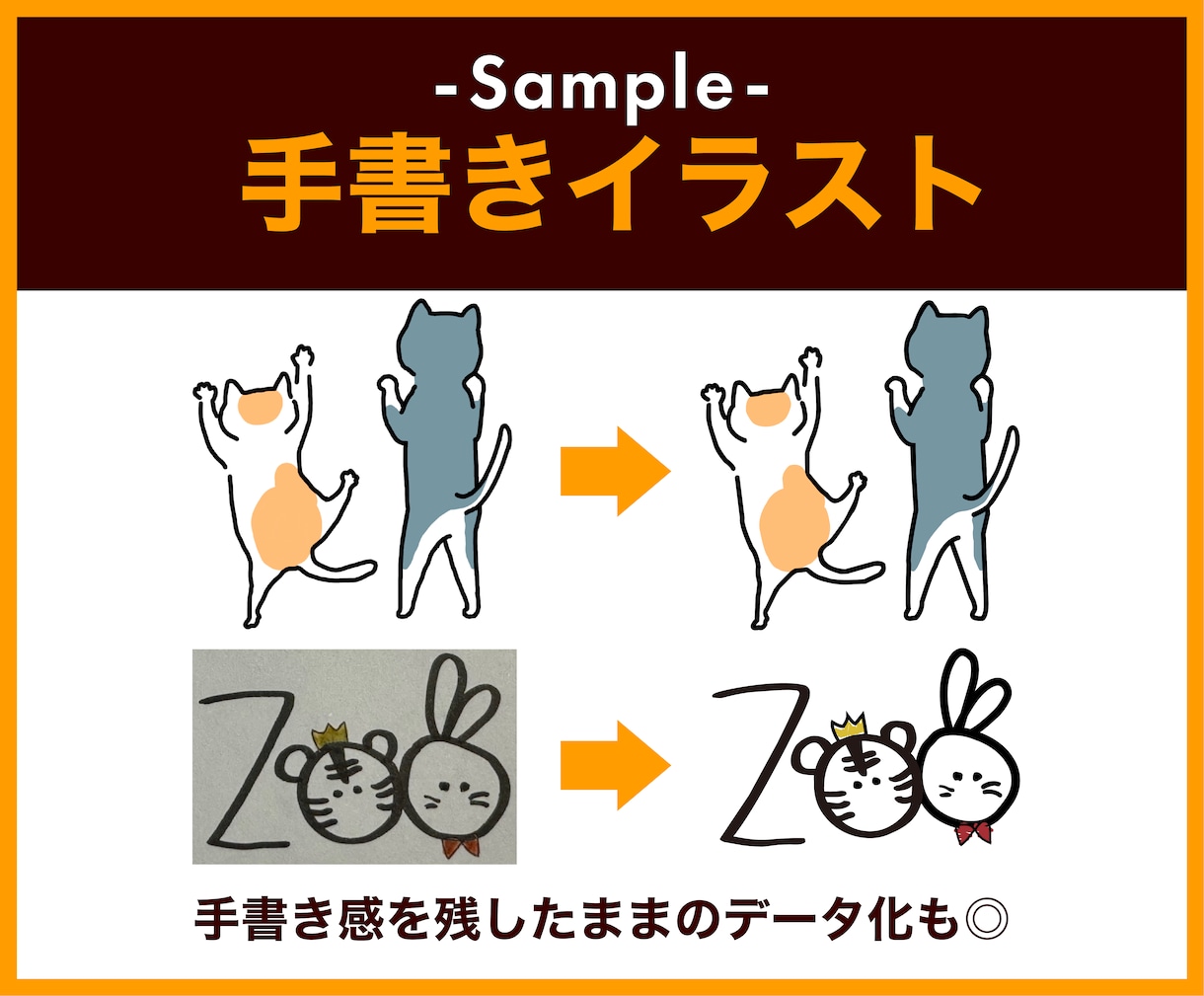 画像や手書きイラストを綺麗にデータ化します 迅速・丁寧・親切に対応させていただきます！ イメージ3