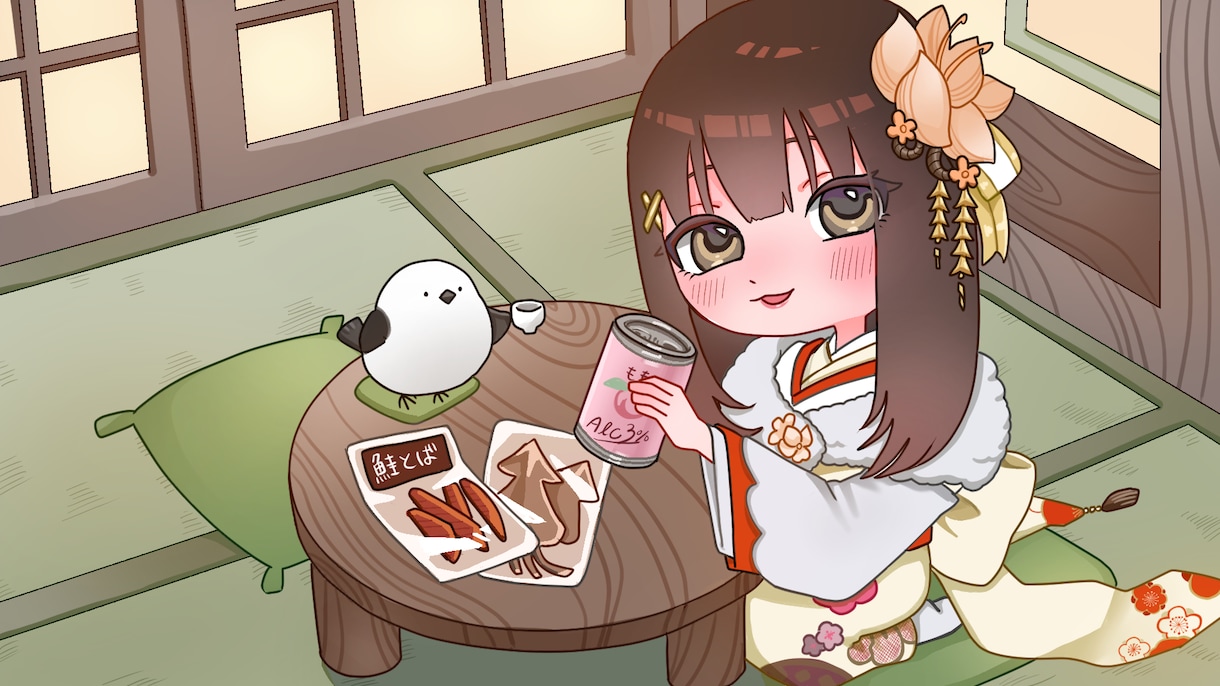 ミニキャライラストサムネイル作成します ポップで可愛いちびキャライラスト描きます イメージ1