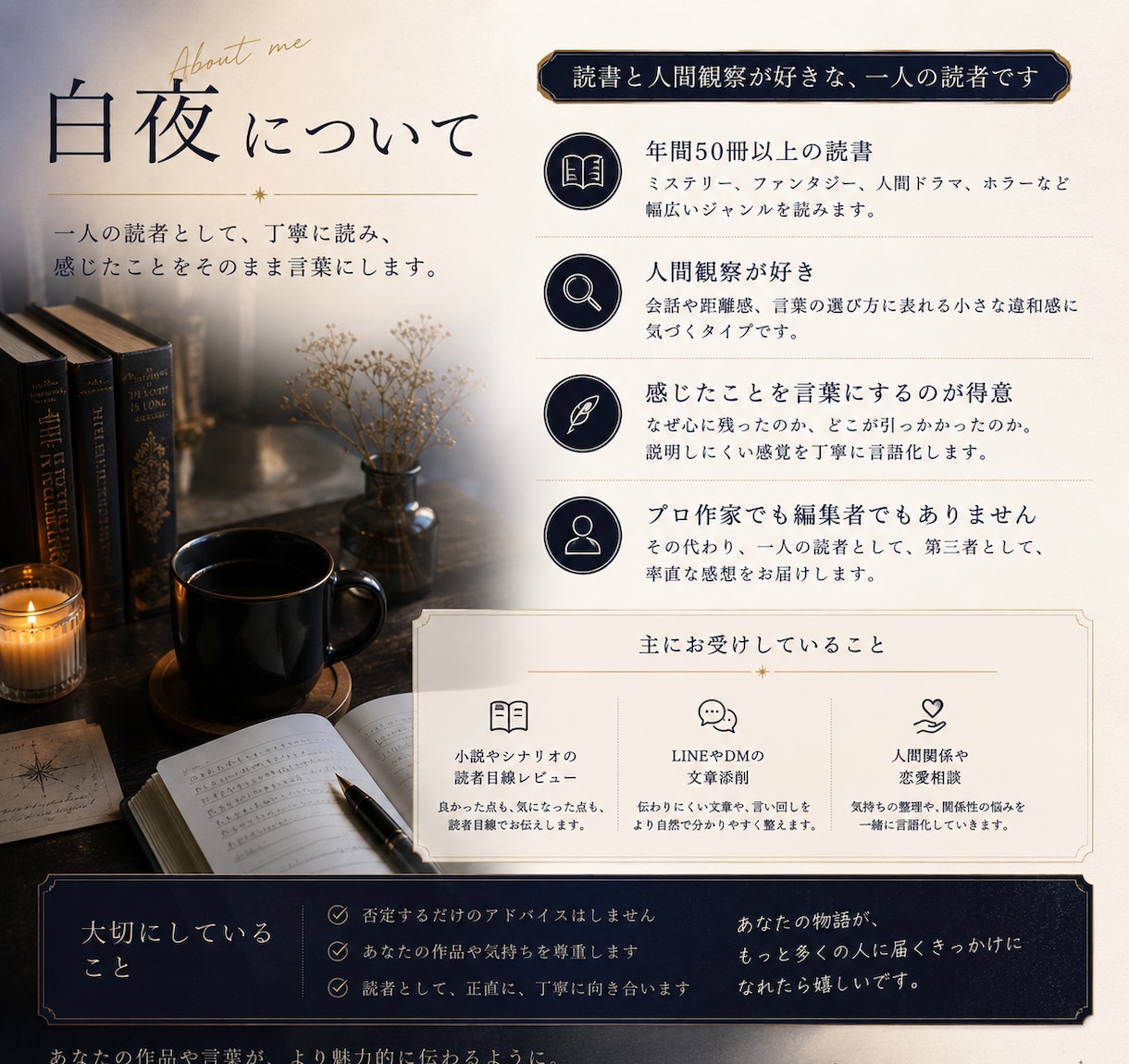 読者目線で小説・シナリオの感想をお送りします 読後の余韻や気になった点を、一般読者として率直に言語化します イメージ7