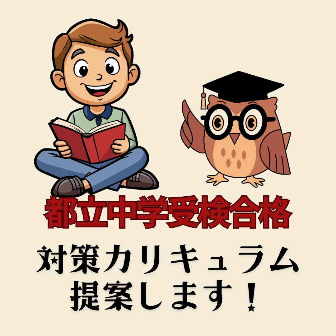 都立中学受検合格の対策カリキュラムを提案します 指導歴20年のプロが適性検査攻略をサポート！ イメージ1