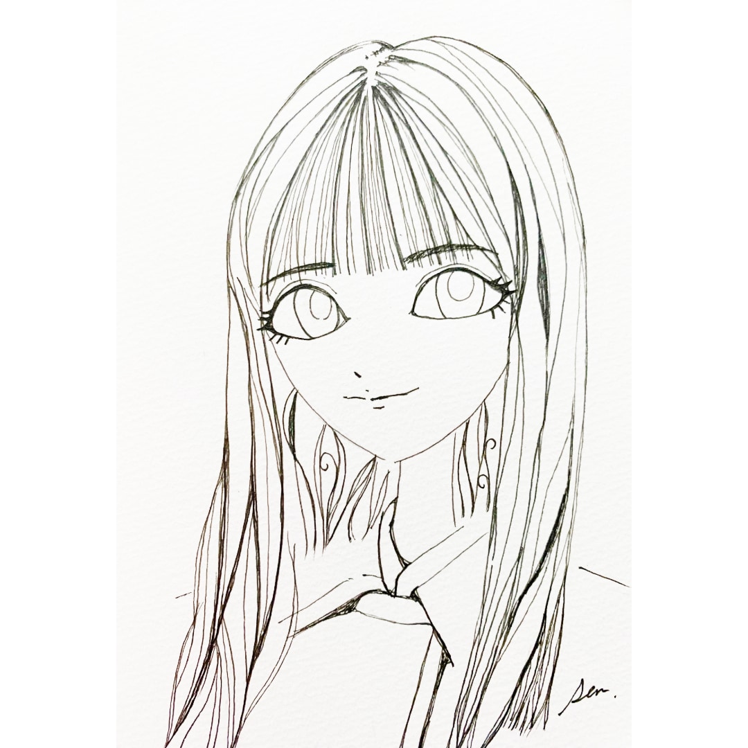 写真からゆるふわな似顔ドローイングをお描きします ご自宅に、贈り物に。繊細な線で描く、あなただけの原画 イメージ2
