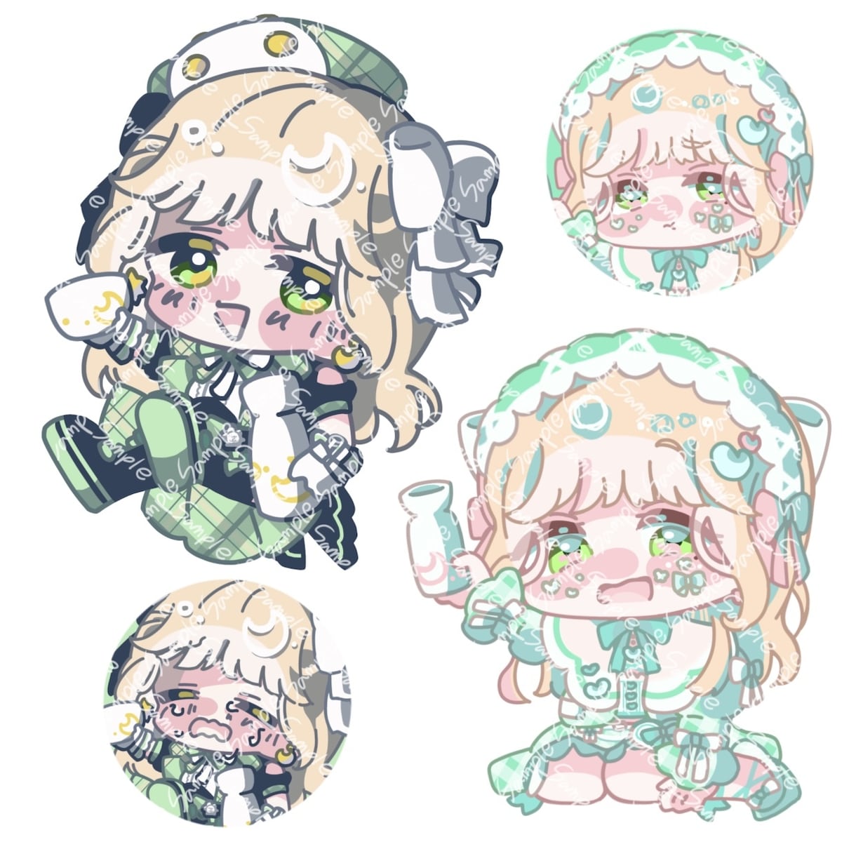 かわいい女の子のミニキャラ描きます 今だけ価格★安く早くかわいい！幅広い使用用途です！ イメージ2