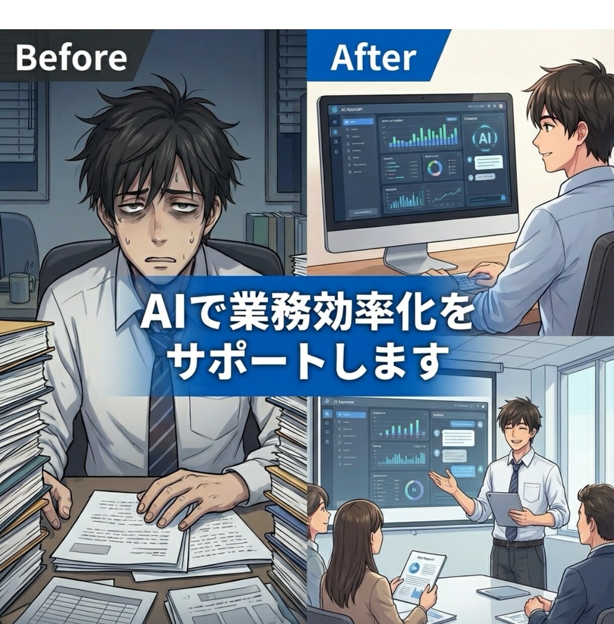 最先端AIであなたの業務効率化を実現します ChatGPT・Gemini活用｜あなた専用ツールを制作 イメージ2