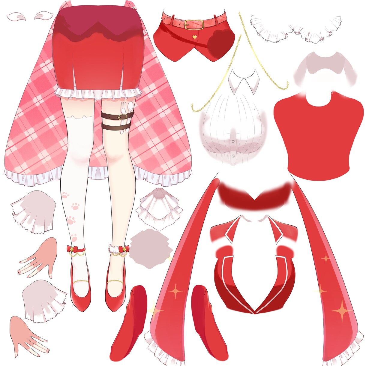 ふんわり可愛い☆Vtuber立ち絵を制作します 鬼納期対応☆キャラデザからパーツ分けまで一括お任せOK！ イメージ4