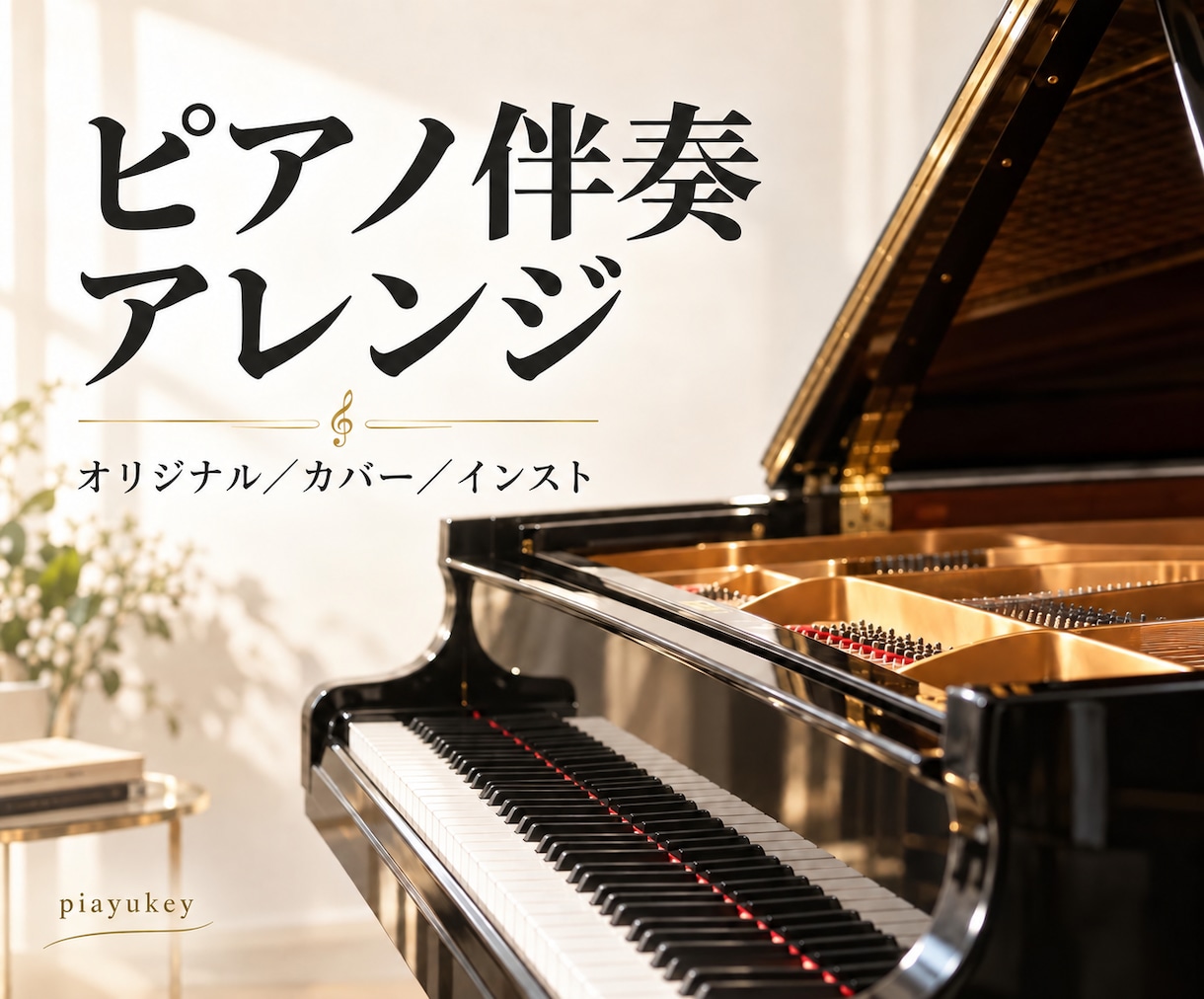 楽曲に合うピアノアレンジ・バッキングを制作します オリジナル／カバー／インストに、曲を引き立てる伴奏を イメージ1