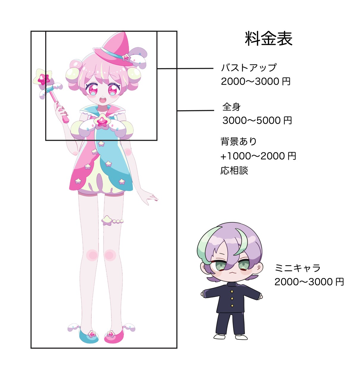 かわいい女の子のイラスト描きます アイコンからグッズに対応できるサイズにも対応可能です！ イメージ2