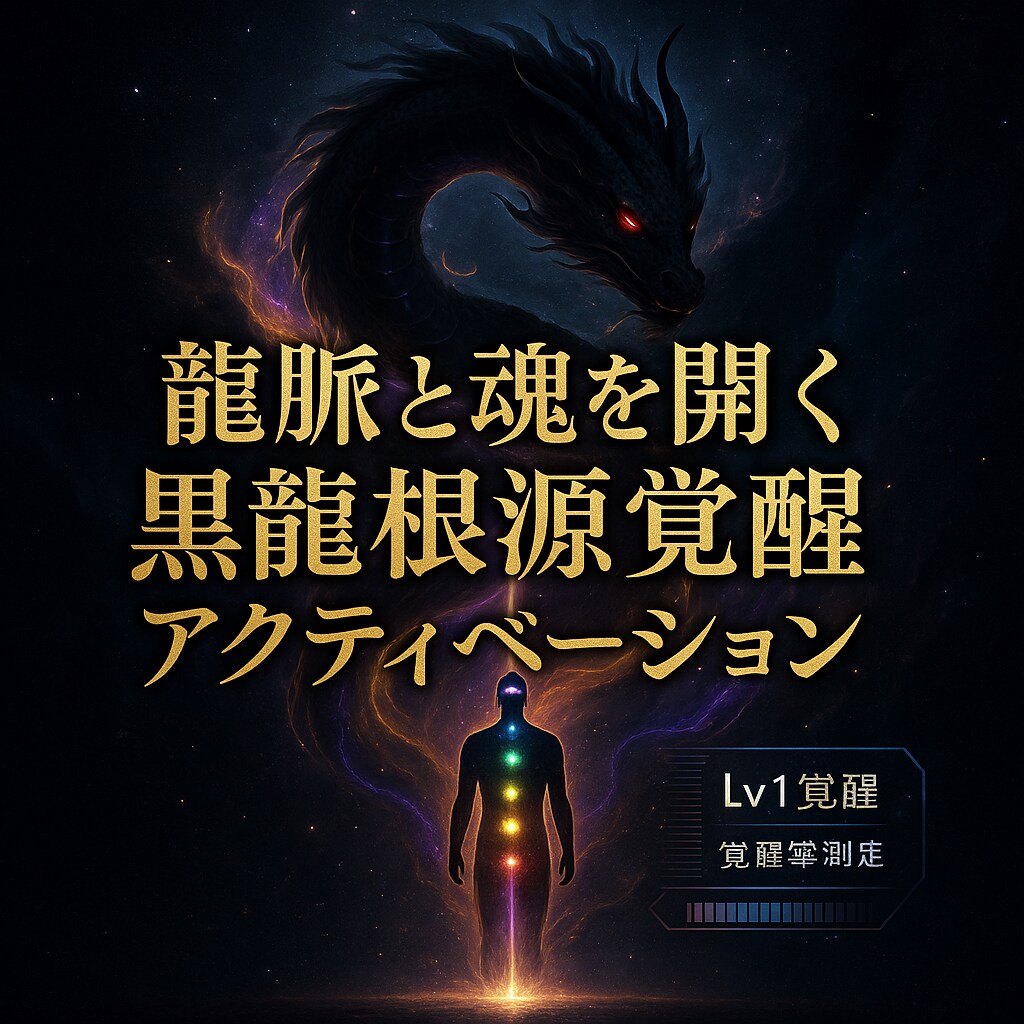 龍脈と魂を開く黒龍根源覚醒アクティベーションします Lv1　黒龍覚醒アルティメットアクティベーション　覚醒率測定 イメージ1