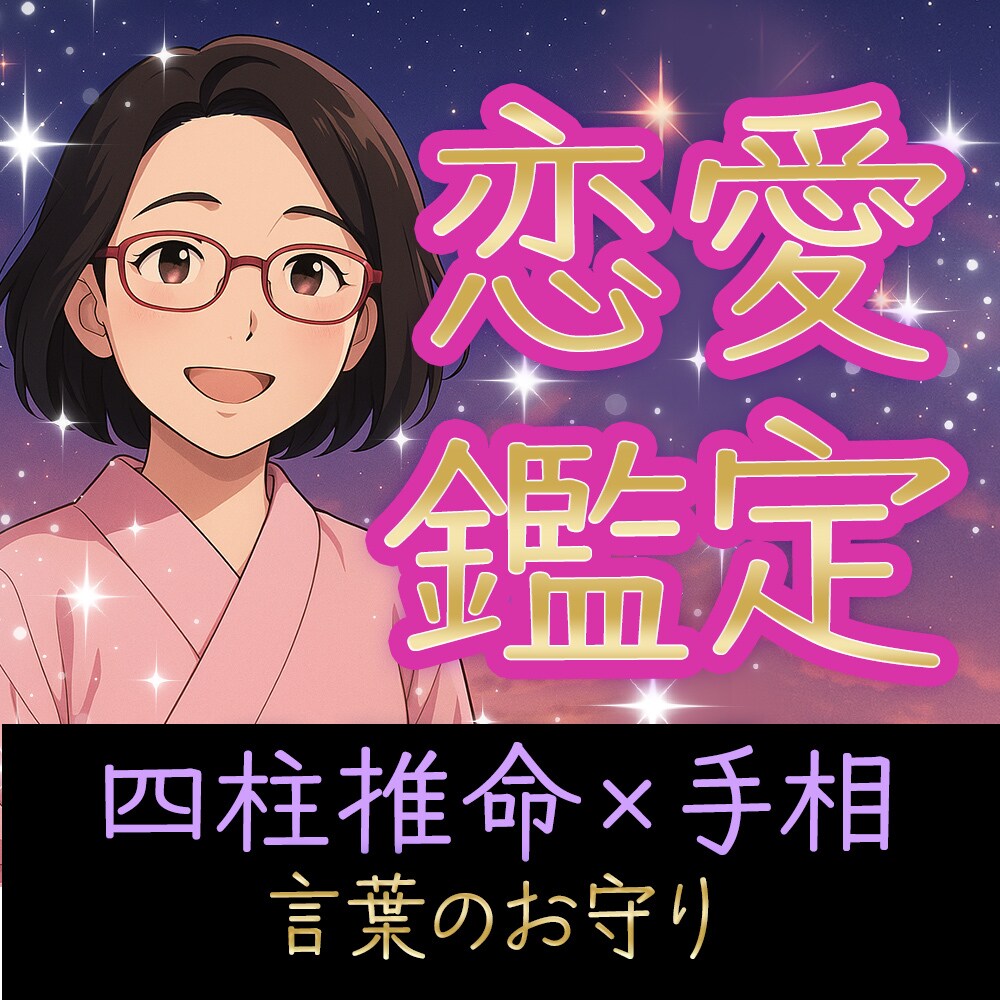 四柱推命×手相×アトバイス｜恋愛鑑定します 言葉のお守り【恋愛｜相性｜出会い｜復縁｜結婚｜夫婦｜未来】 イメージ1