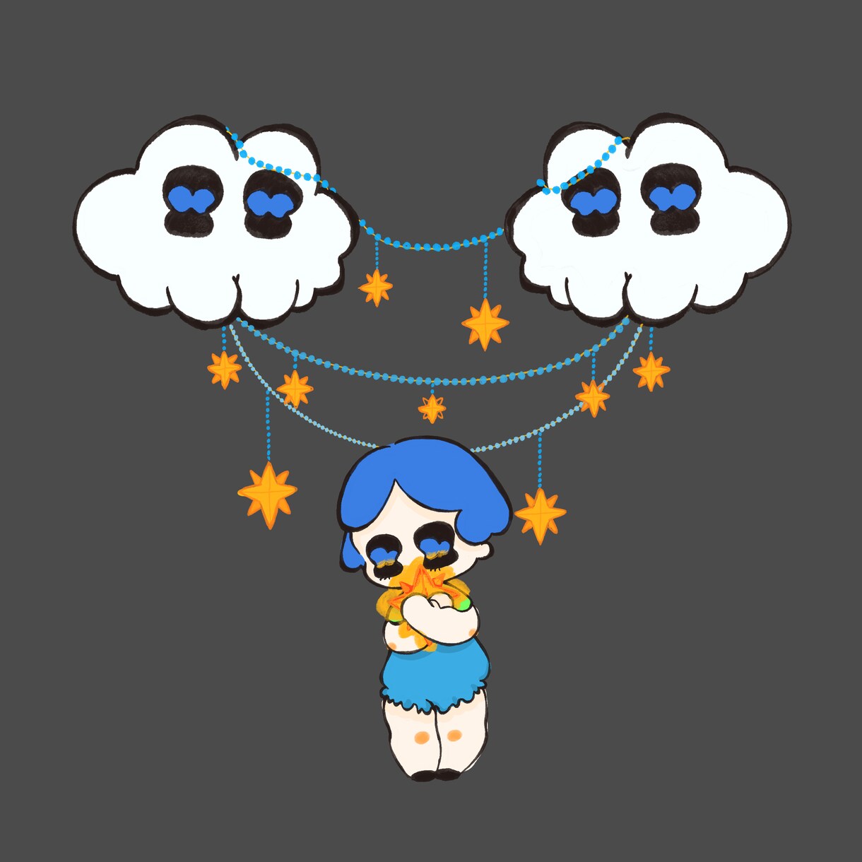 あなたの『かわいい』をポップに描きます 目がモクモクのかわいい子たちであなたのアイコン作ります☁️ イメージ5