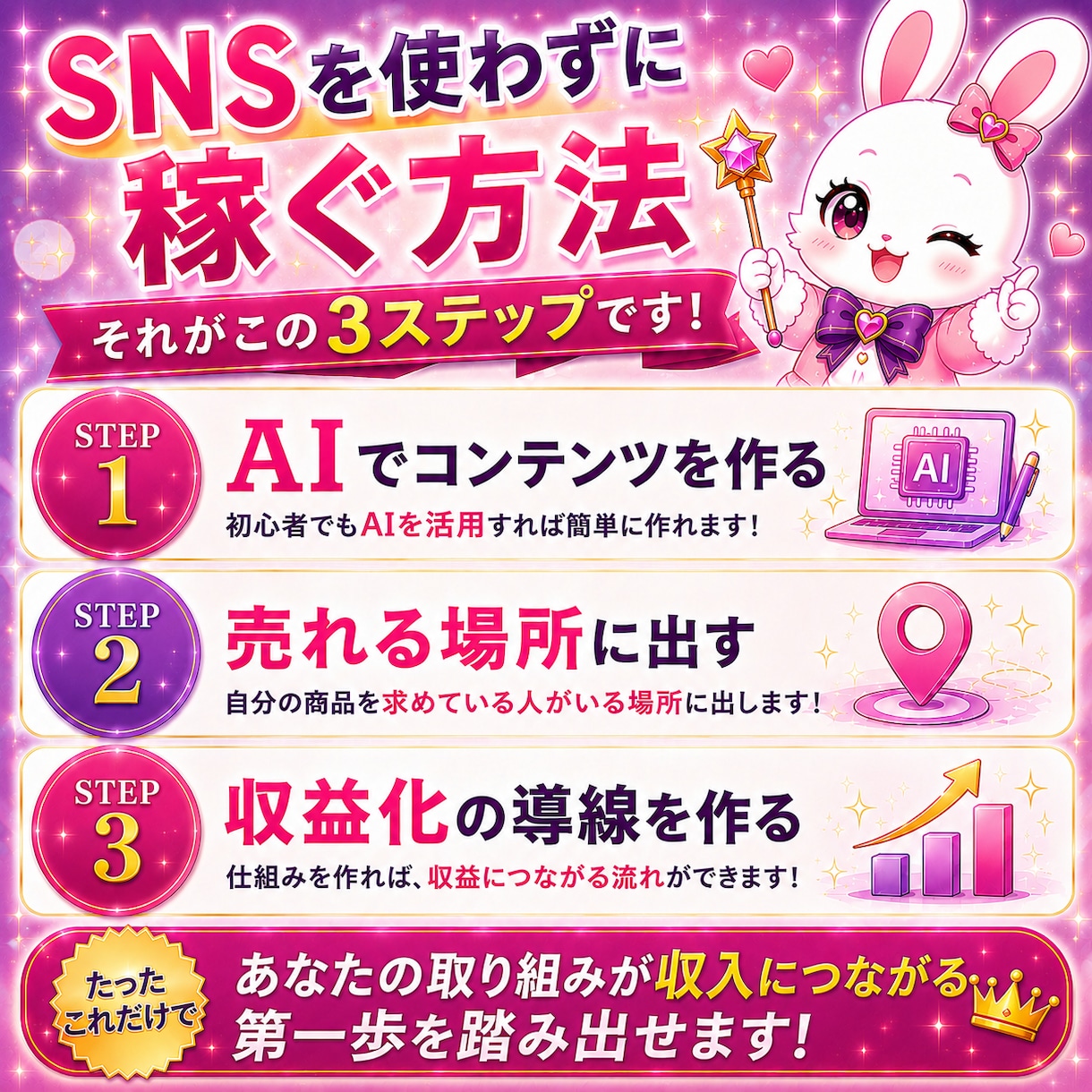 究極のAI副業｜SNS不要のずるい稼ぎ方教えます 簡単｜在宅｜初心者向け｜コンテンツ販売｜1ヶ月で収益化目指す イメージ5