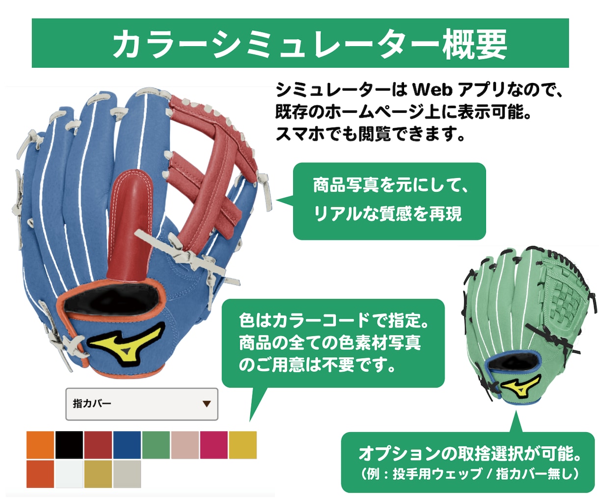 カラーシミュレーターを制作いたします カラーバリエーションがある商材のシミュレーションができる！ イメージ3