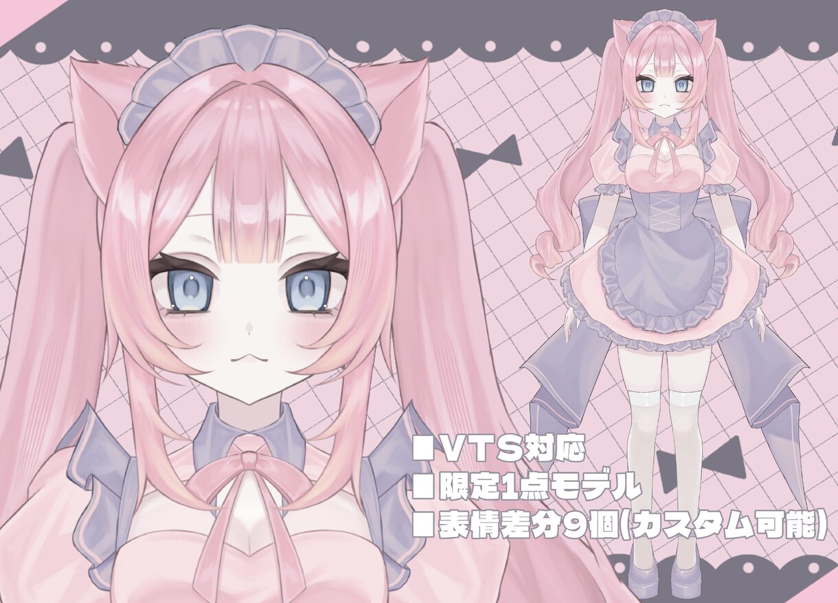VTS対応！モデリング済モデルを販売します 差分9種付！すぐデビューしませんか？ イメージ1