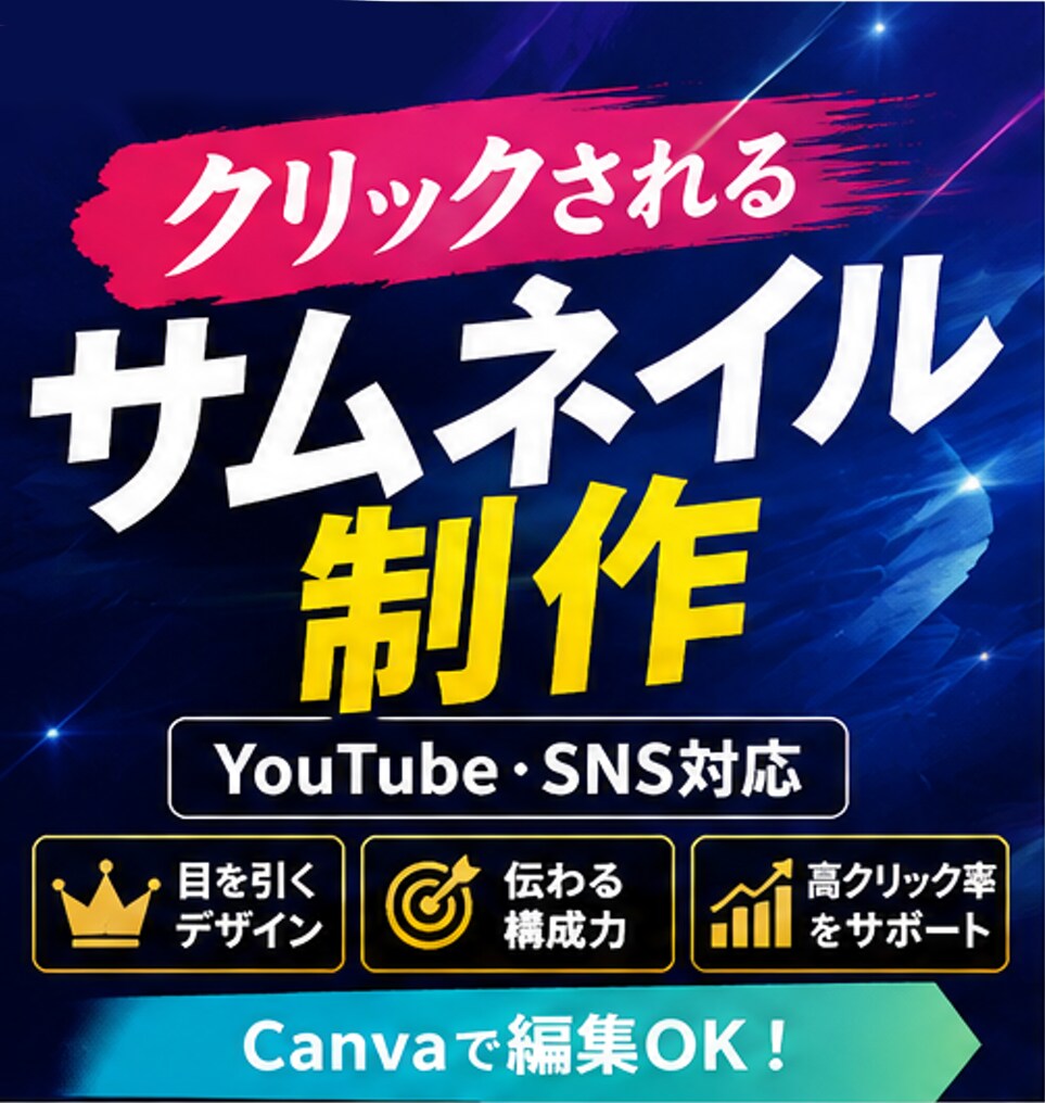クリックされやすいサムネイルを制作します 即日納品！修正無制限！あなただけのサムネイルを作ります！ イメージ1