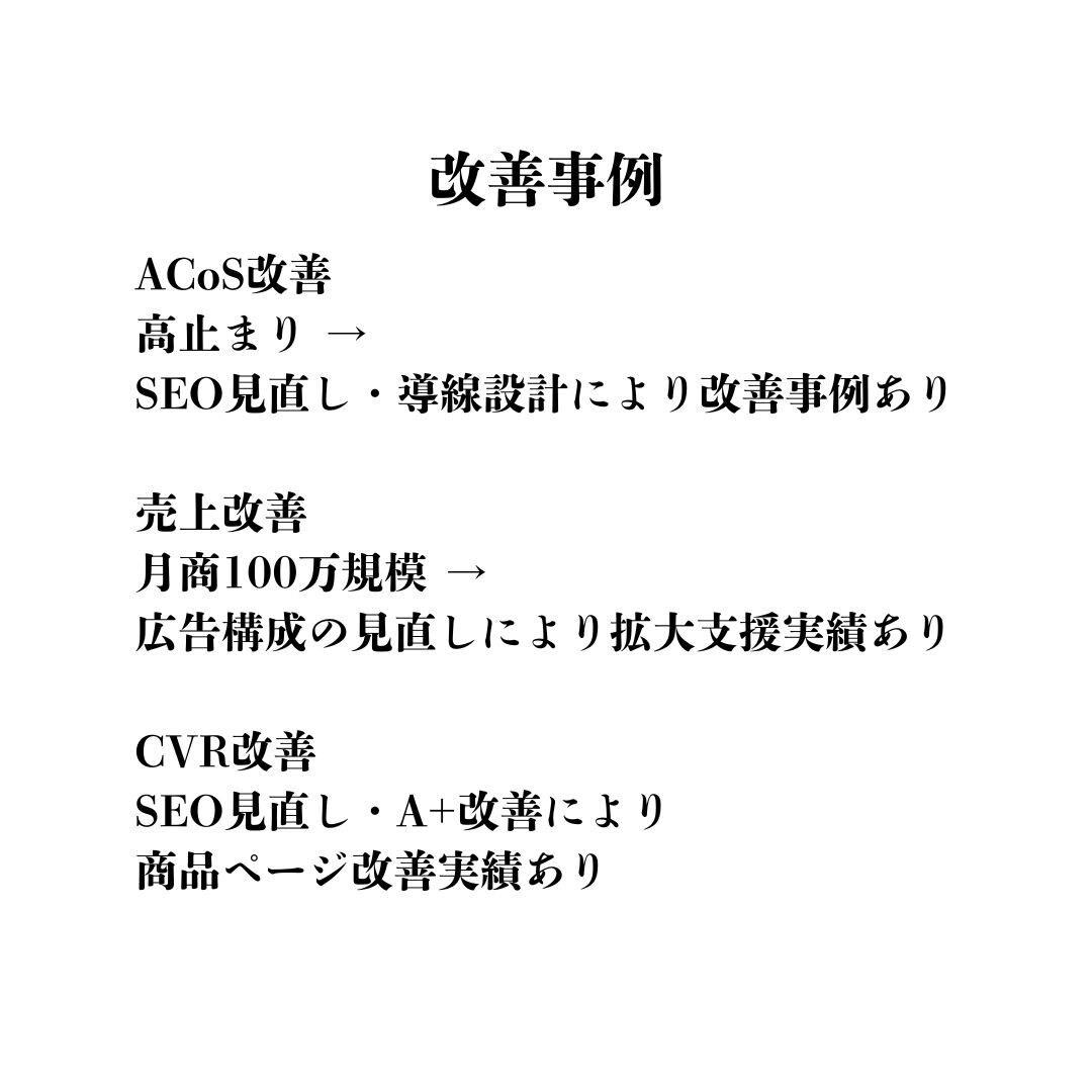 Amazon広告SEO改善 コンサルします ACoS・ROAS改善・売上最大化を支援します イメージ3