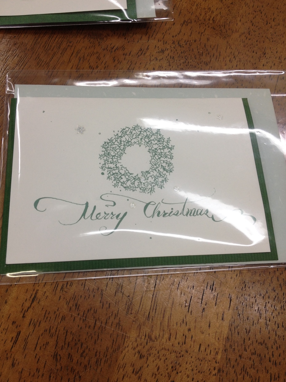 海辺で作成したクリスマスカードます シーグラスのクリスマスカード、 イメージ3