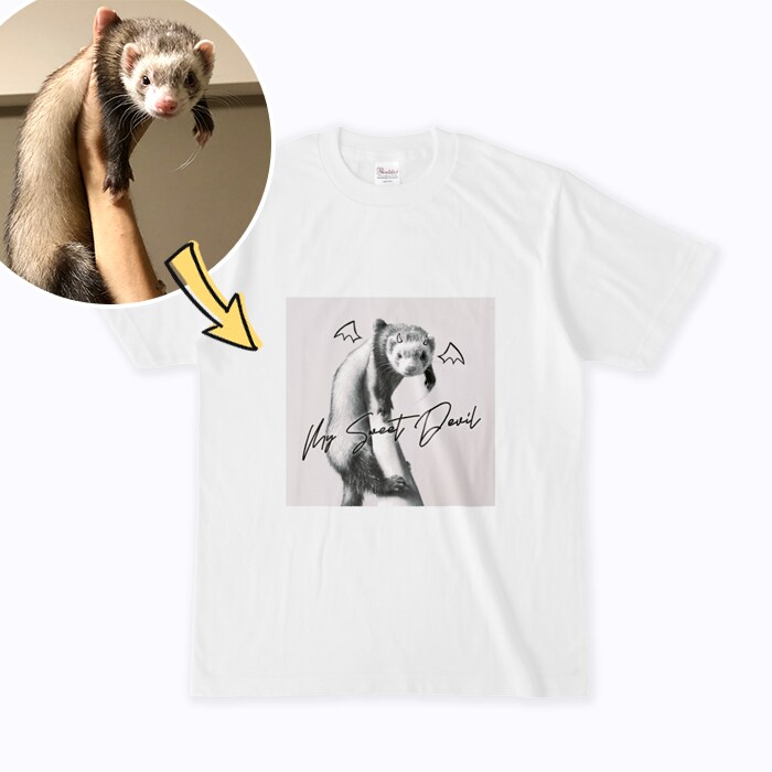 写真1枚でオリジナルのTシャツをデザインします かわいい・面白い・オシャレに着られるオンリーワンのグッズを！ イメージ5
