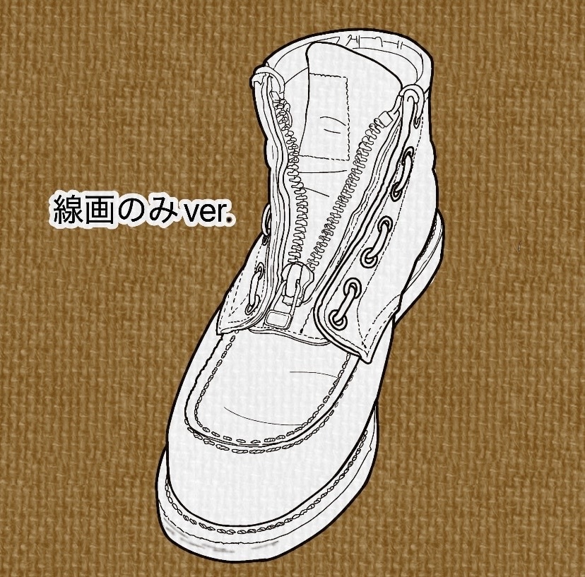 革靴 線画イラストにします こだわりのシワや光沢も再現！大切な革靴をイラストに イメージ3
